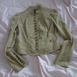 Gap Tan Corduroy Size 6 Made in Indonesia Button Down Top CA 17897
